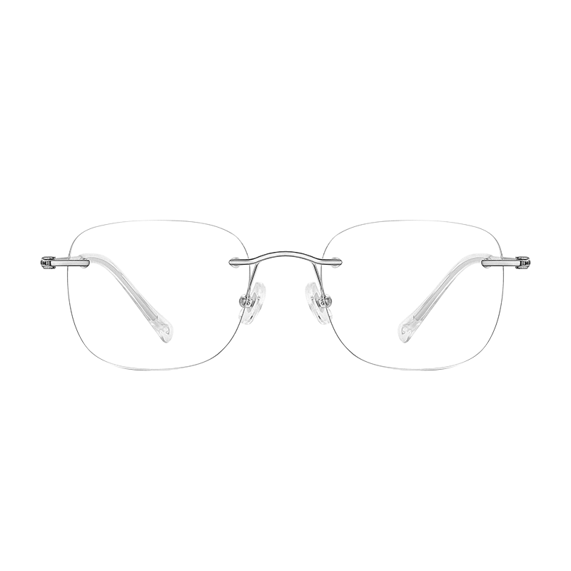 LOHO无框眼镜女近视可配度数防蓝光纯欲超轻高级感无边框眼睛镜架