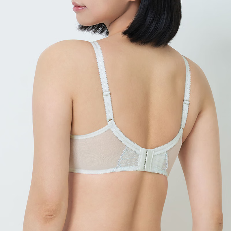 黛安芬/Triumph金致人鱼新品内衣女无钢圈蕾丝透气文胸11R2015 雪花色-SZ 75C