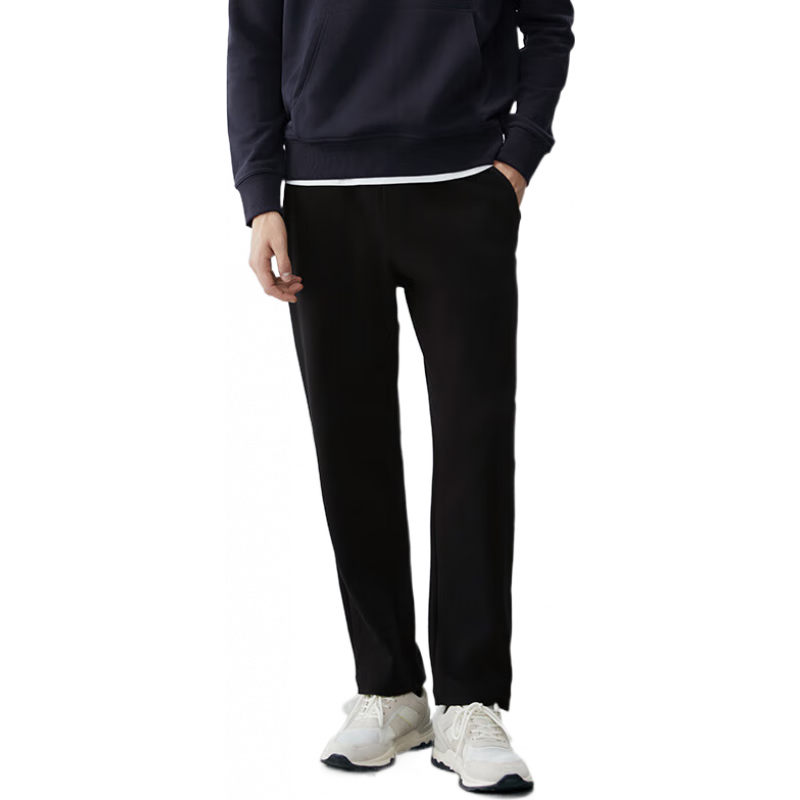Marc O’Polo/MOP 春季新款彈力收腰斜紋小腳口針織褲男 黑色990 2XL