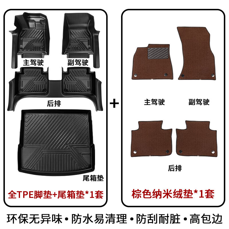 PMZYE适用小鹏MONA M03汽车脚垫24-25年款专用防水无异味包门槛 TPE脚垫 24-25年小鹏MONA M03