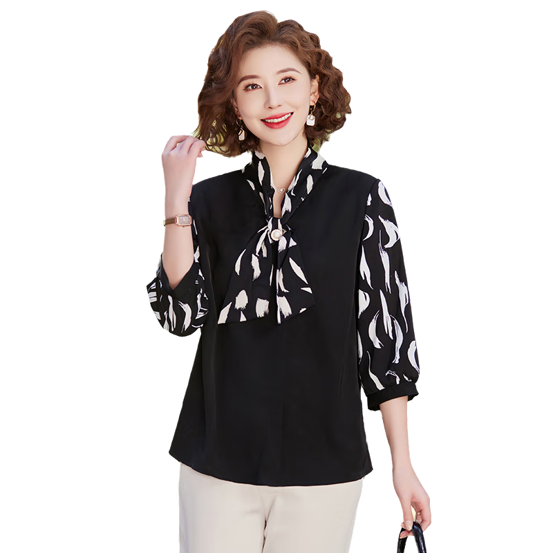 俞兆林中老年女裝春秋媽媽裝長(zhǎng)袖T恤打底衫婆婆 YT26CJ5
