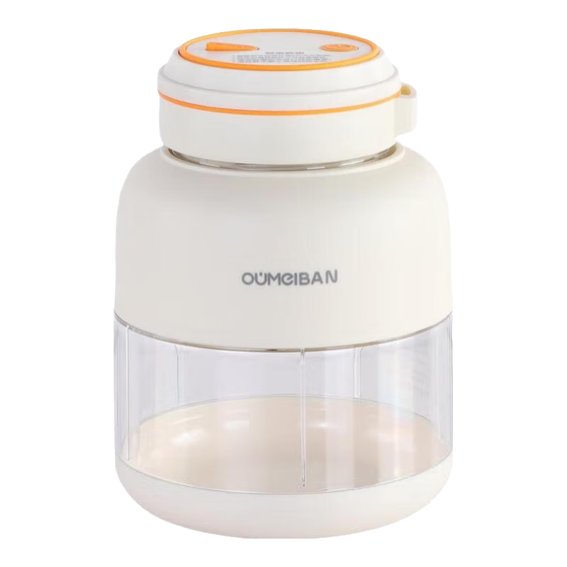 欧美邦榨汁机果蔬原汁机便携小型水果做果汁机多功能榨汁吨吨桶榨汁杯冰沙机奶昔机搅拌杯明星同款 800ml米白色一杯双盖【可碎冰】 38页刀头