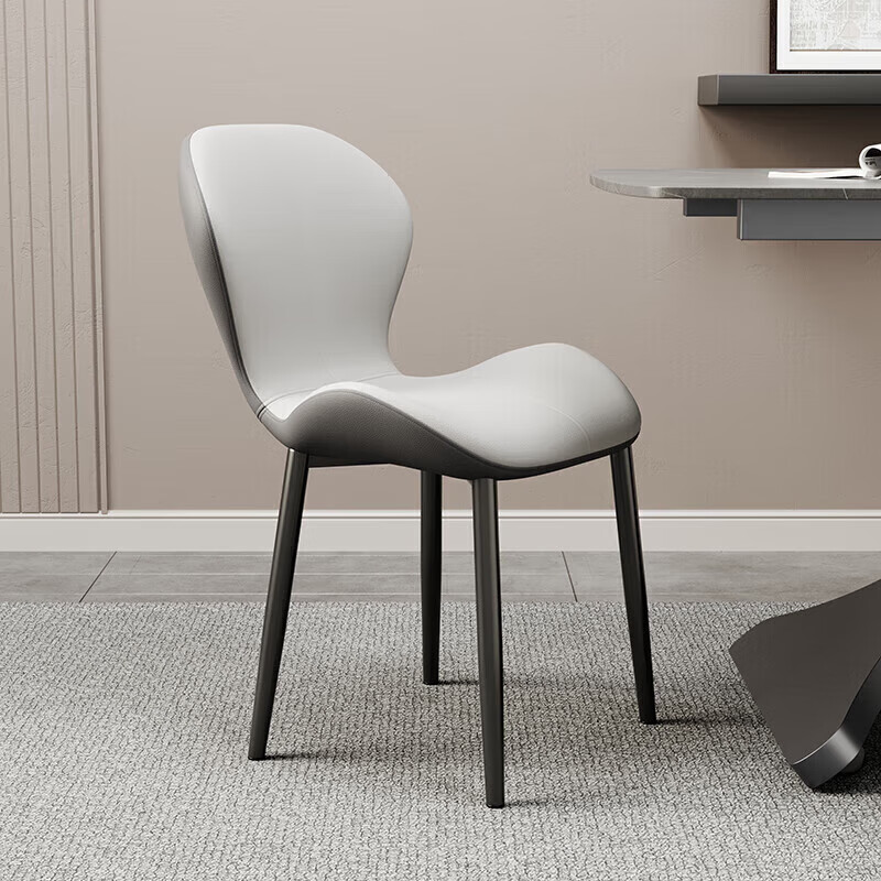 金格羽轻奢家用简约现代北欧网红卧室其他日杂小件 白拼灰-全黑腿【2把】