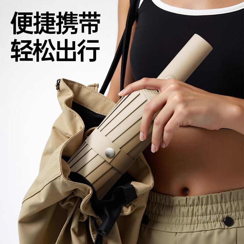 明佳匠400骨 雨伞全自动男女便携折叠大号遮阳伞商务太阳伞防晒晴雨两用 【400骨】加固黑胶自动伞-高级黑 【可定制logo-晴雨两用-不漏雨】