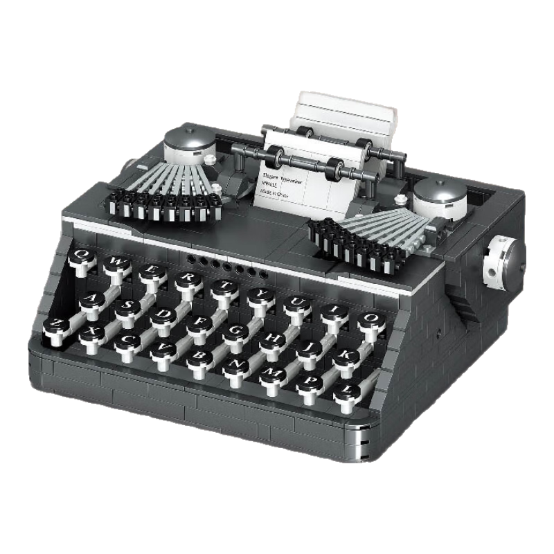 哲高復(fù)古打字機(jī)創(chuàng)意積木拼裝玩具模型男孩女孩生日禮物 00940打字機(jī)