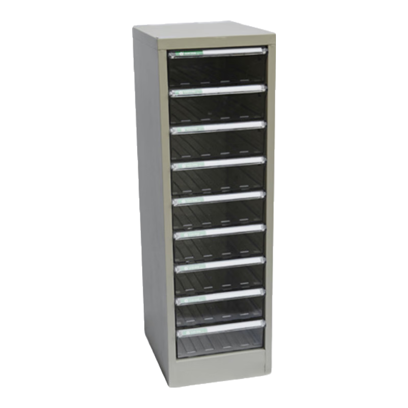 海歆A4文件柜效率柜抽屜式文件柜整理柜a4紙柜資料柜零件柜帶門(mén)帶鎖鐵皮柜 雙列18抽-深抽