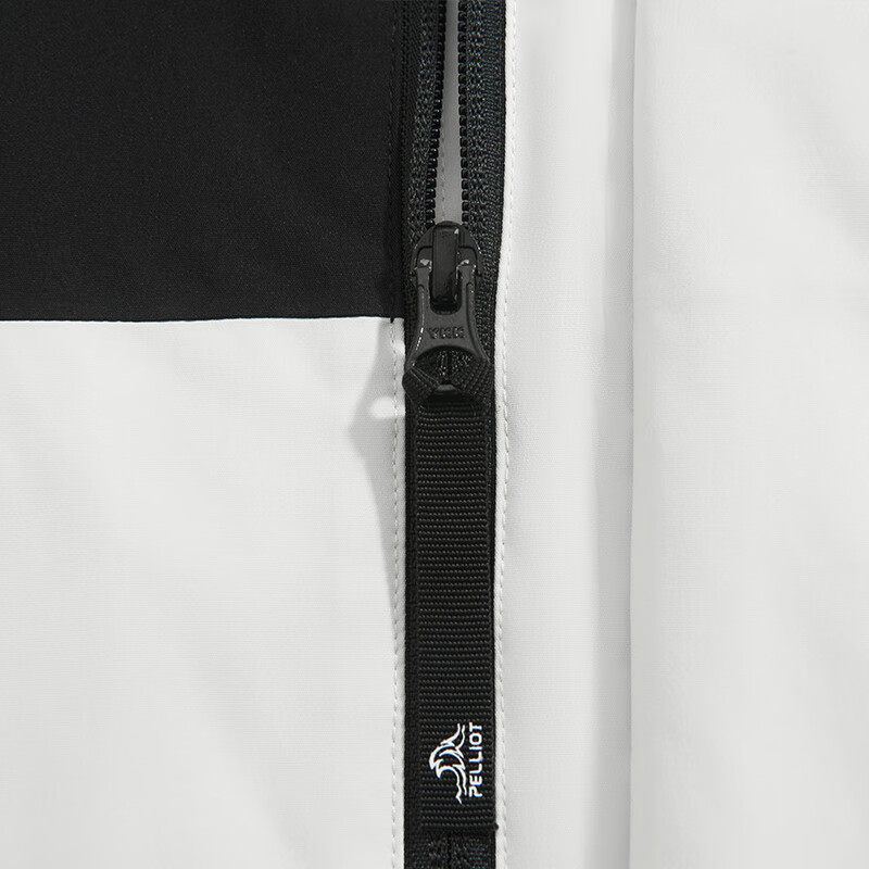 伯希和(Pelliot)【归野】户外单层冲锋衣男2025新款Teflon三防徒步登山服男 【男款】漫暮黑+岩石白 三防面料 S