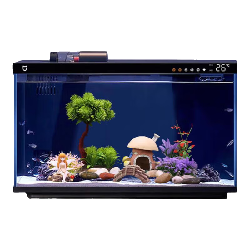 畫法幾何一代魚缸造景套餐裝飾擺件沉木仿真假山珊瑚智能魚缸專用造景 【恭喜發(fā)財】造景套裝