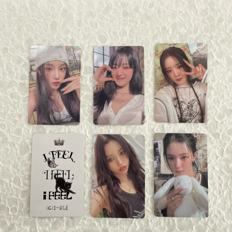minnie专辑自制gidle迷你6i feel电子专小卡昆卡蝴蝶版刷女王版面 gidle迷你6 猫版 叶舒华