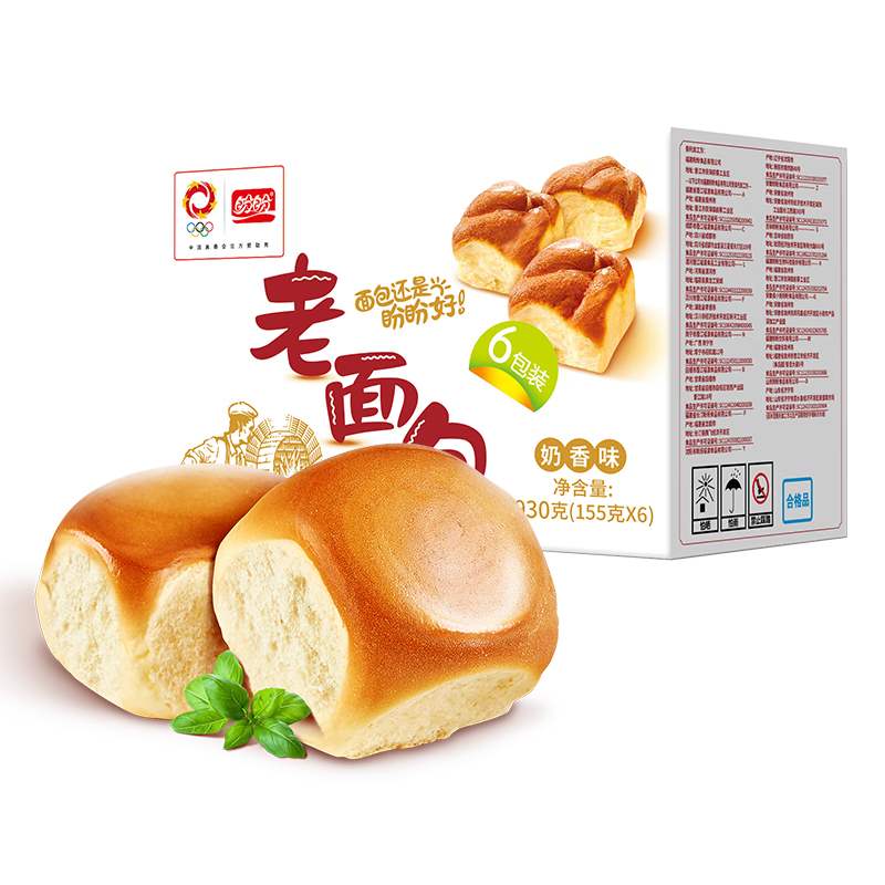 PANPAN FOODS 盼盼 老面包 奶香味 930g