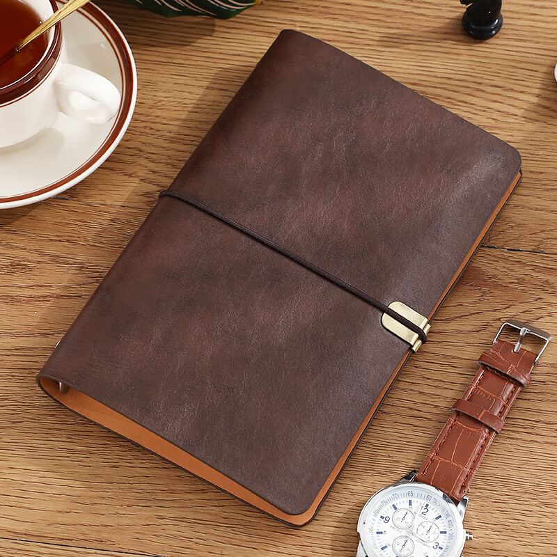 朗捷 活页本a6笔记本本子复古活页本子可拆卸记事本笔记本文具古风日记本办公会议记录本可定制