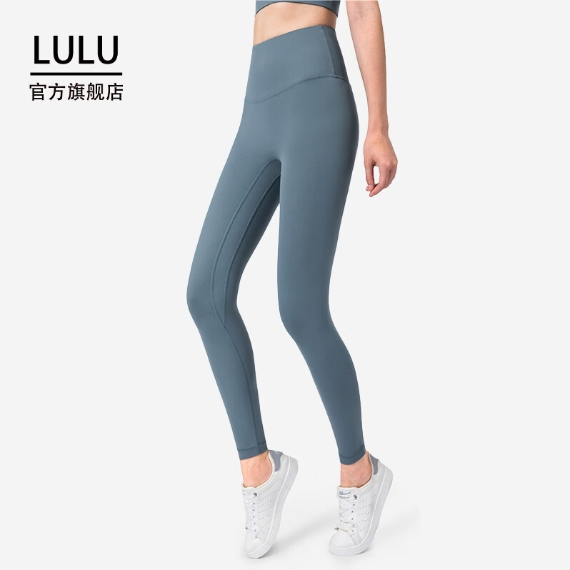 LULU瑜伽褲女新款運動健身褲速干健美高腰提臀緊身褲瑜伽服 64碳藍 NULS面料 S 4/S 85-95斤