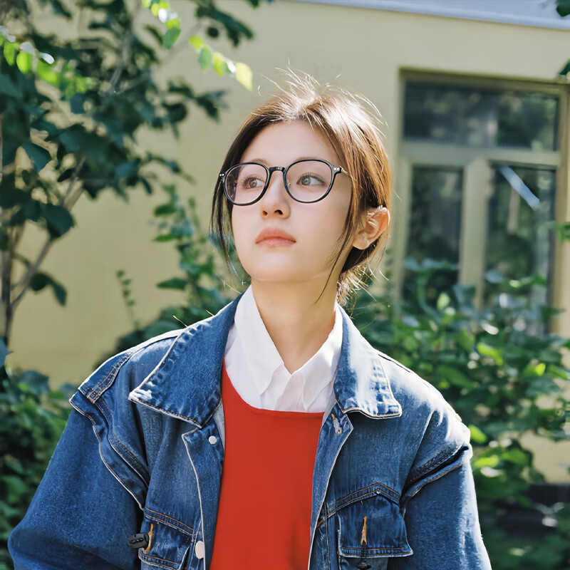 Polaroid【李兰迪同款】近视眼镜黑框韩系女款学生可配度数0100 【李兰迪同款】0100实黑框 807