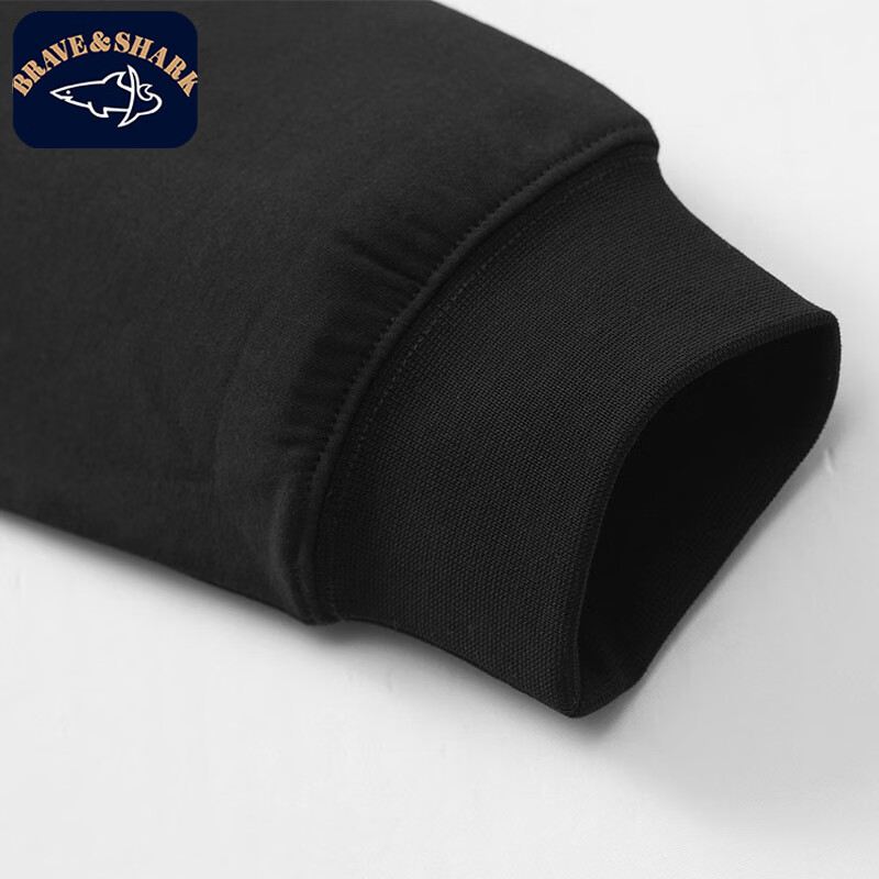 勇士鲨鱼（BRAVE&SHARK）卫衣男立领套头商务休闲秋冬款外套百搭舒适通勤长袖刺绣卫衣打底 宝蓝色加绒 XL (180) 推荐体重140-160斤