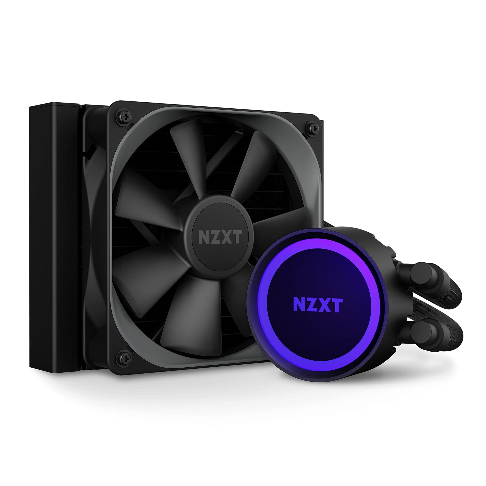 NZXT 一體式CPU水冷散熱器 120mm冷排 RGB燈光 無限鏡面設(shè)計(jì) 1800RPM靜音風(fēng)扇 4針接口 銅質(zhì)水冷頭