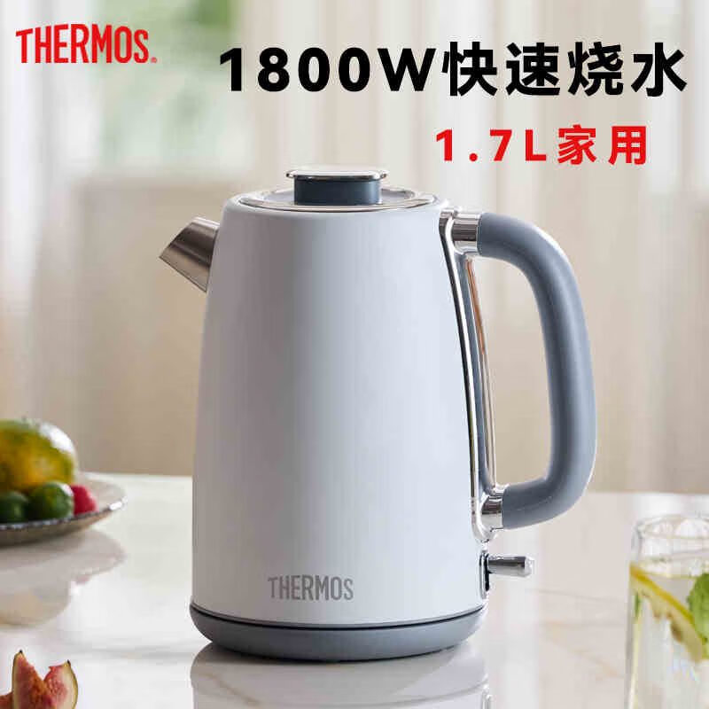 膳魔师（THERMOS）膳魔师电热水壶2024新款家用不锈钢1.7L全自动断电开水壶烧水壶 膳魔师白 0ml