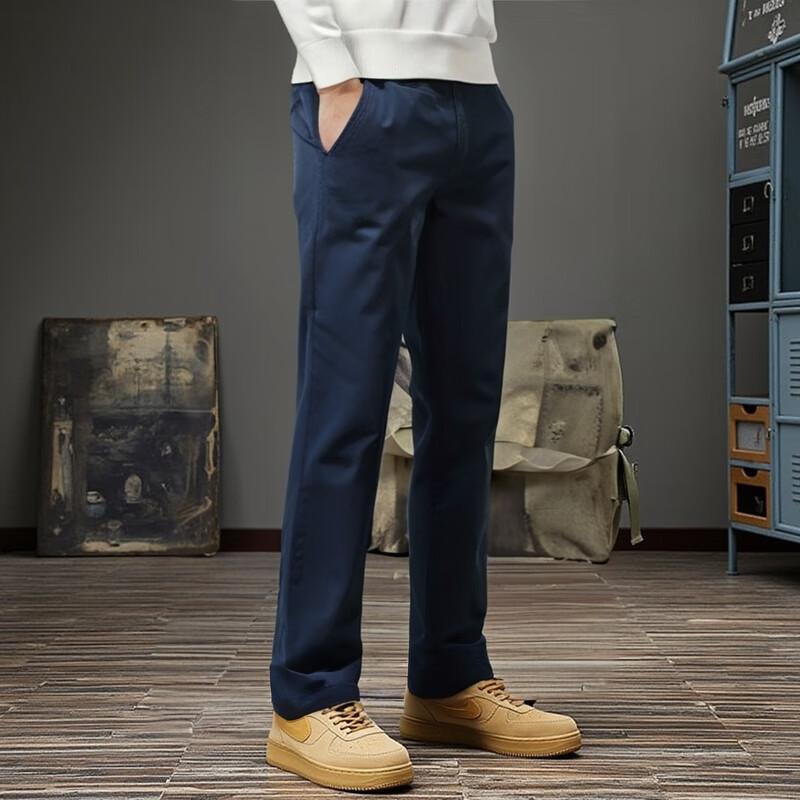 添柏岚（Timberland）男裤工装裤春秋新款户外运动长裤透气修身直筒休闲裤子男A2BYY 宝蓝色/弹力修身/A2BYY433 35 建议拍大一码