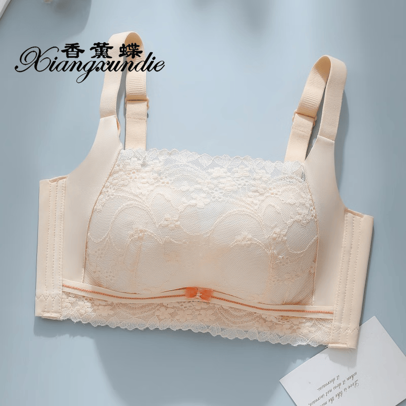 香薰蝶-防走光抹胸内衣2159无磁无铁文胸内衣女无钢圈中厚聚拢柔软 01肤色（小胸平胸专用） 85B (38) 防掉肩带