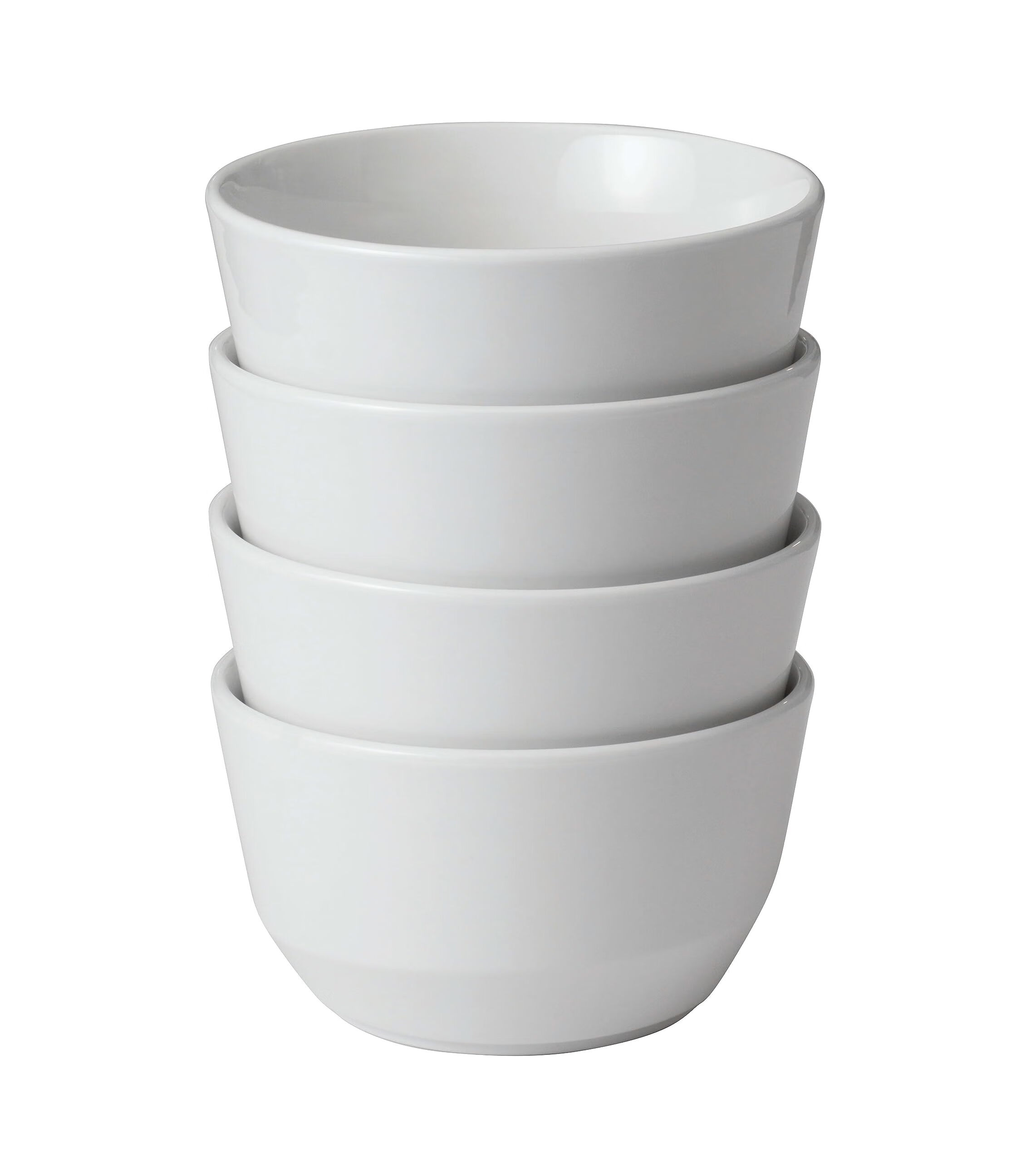 利比（Libbey） 陶瓷沙拉碗 4件套 簡約現(xiàn)代 827ml 可堆疊 白色餐具 家用湯碗