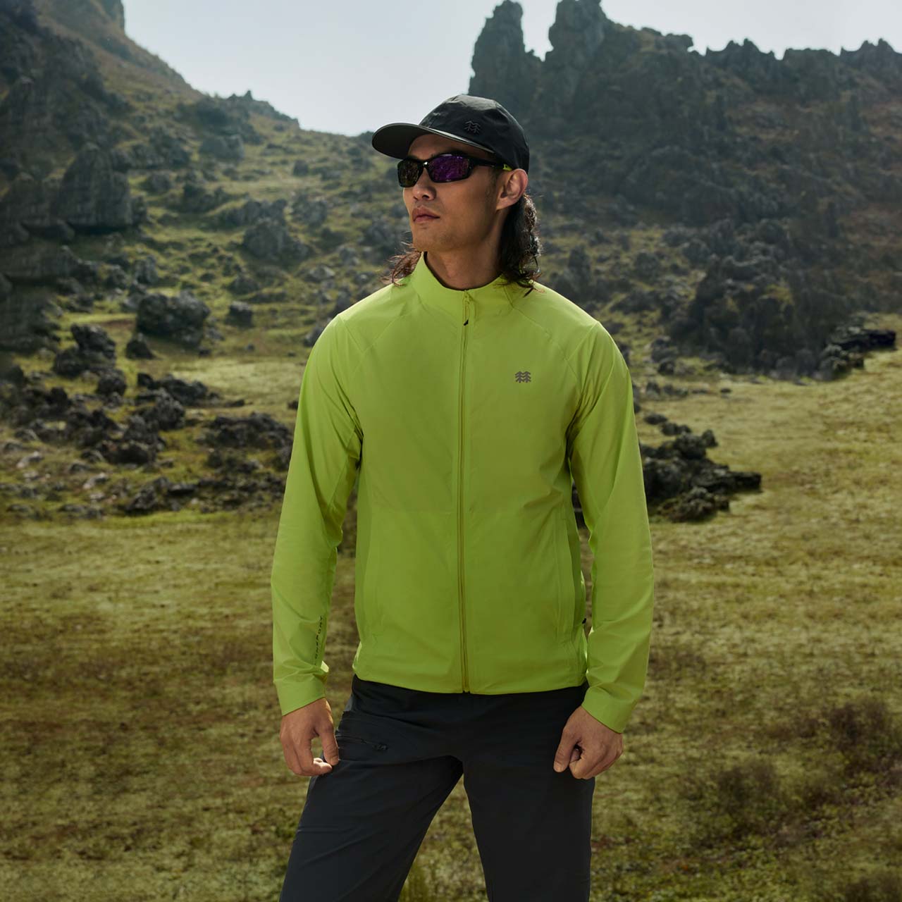 KOLON SPORTKOLON SPORT可隆男士春夏户外防晒弹力皮肤衣轻薄防风 UPF50+印花外套夹克