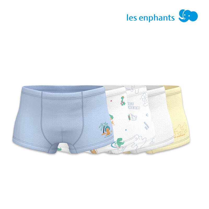 丽婴房(Les enphants)【5A抗菌】内裤儿童5A抗菌内裤5条装A类三角内裤全棉平角女童内裤 女生平角 5条 140 cm