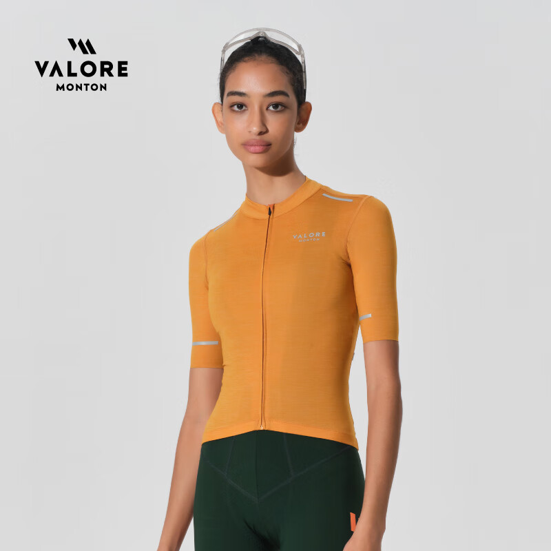 VALORE MONTON回声夏透气速干高端自行公路车AOE骑行服短袖上衣女款骑行衣2025 回声土黄女款短上衣 M