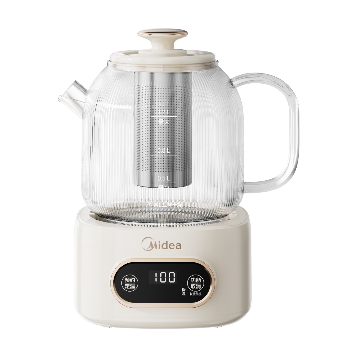 ���ģ�Midea��ȫ����������0��ˮ0����0Ϳ�㳤Ч����12h/24h���º�600W������ˮ������������ˮ�� YS12B102 1.2L �����© 24h���¡�