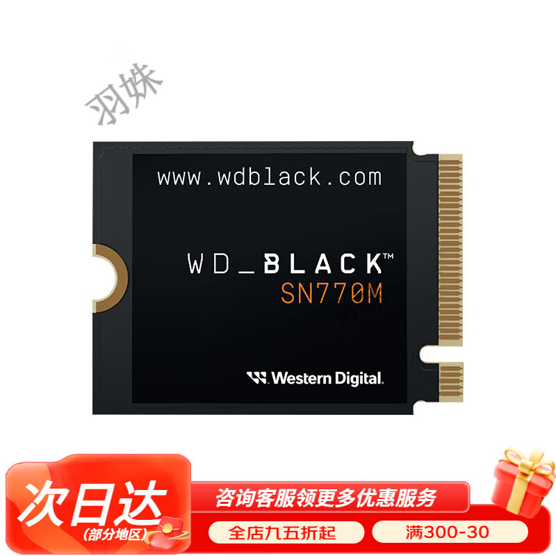 西部数据（WD）WD_BLACK m2固态硬盘1T游戏掌机SSD2t西部数据2230笔记本SN770M SN770M | 2230 M.2 2TB