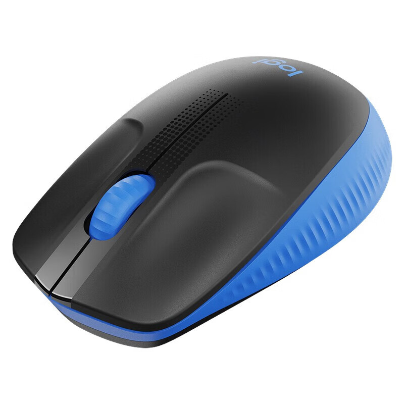 罗技罗技（Logitech）M190无线鼠标全尺寸电脑办公无线光电 电池 即插即用对称防滑纹理省电模式 蓝色