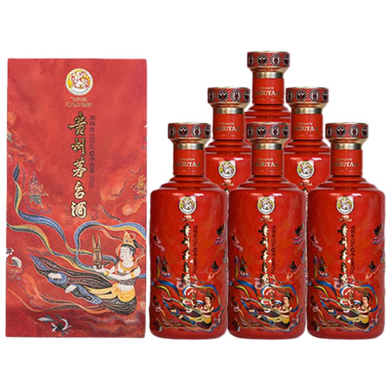茅台 笙乐飞天 53度 酱香型白酒 500ml*6瓶 整箱装