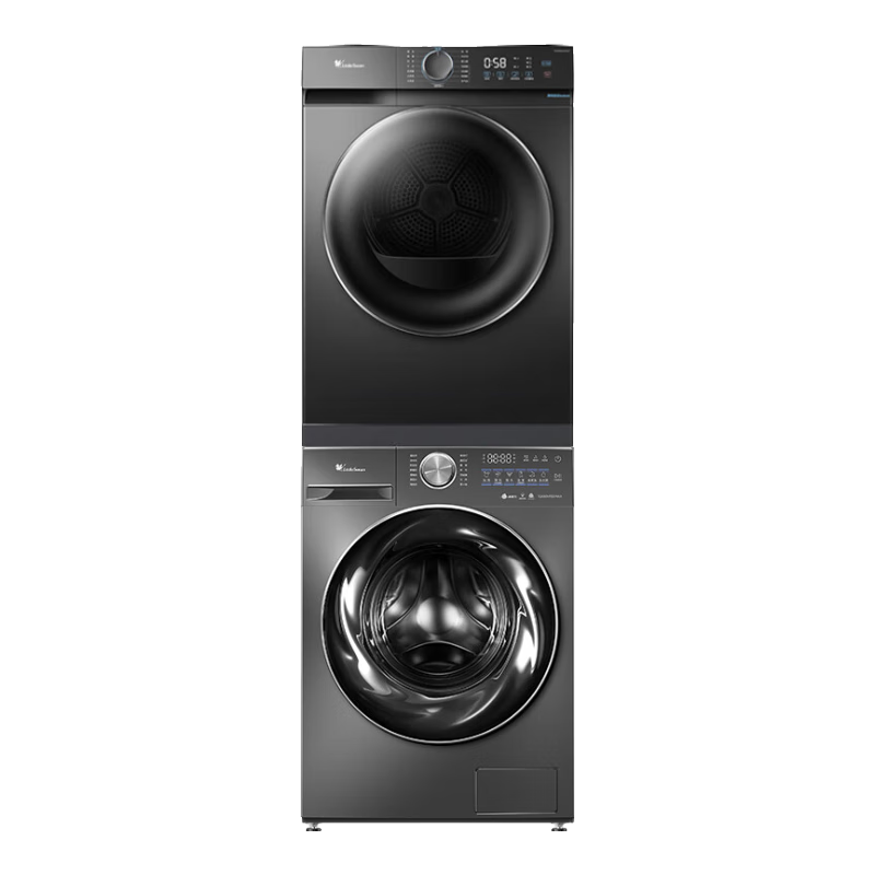 小天鹅（LittleSwan）洗烘套装 小钢炮2.0 水魔方超薄全嵌 10公斤滚筒洗衣机全自动+热泵烘干机组合 以旧换新 国家补贴 小钢炮2.0超微浸泡+热泵干衣机28MAX+02T