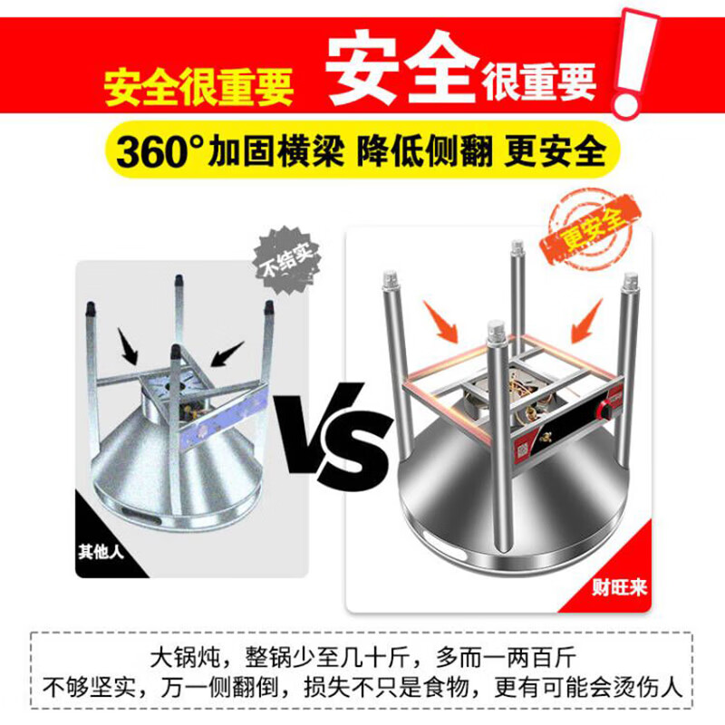 OLPAZ不锈钢中高压食堂农村煤气液化气猛火炉燃气灶 猛火灶商用酒席灶 镀锌款9头50厘米