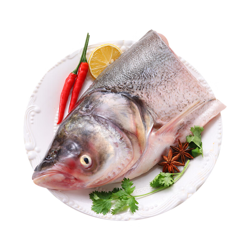 查干湖胖头鱼鱼头 单边花鲢鱼头净重3.5斤/个 鲜冻大胖头鳙鱼 源头直发