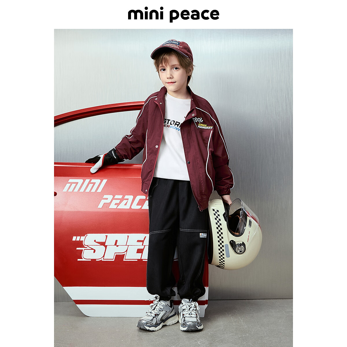 MiniPeace太平鸟童装男童夹克FABCF1209 卡兰达红 160cm