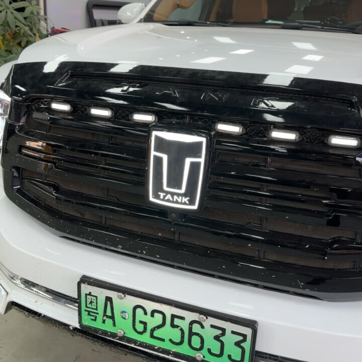零鴿坦克500hi4t中網(wǎng)車標(biāo)燈改裝發(fā)光車標(biāo)無損替換hi4z外觀裝飾套件 坦克500三代車標(biāo)燈【白色】