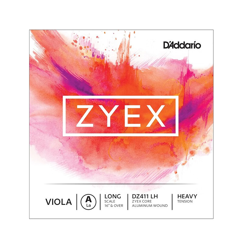 達(dá)達(dá)里奧Zyex Z科技合成弦芯單根中等張力長款中提琴弦A弦DZ411MM DZ411LH