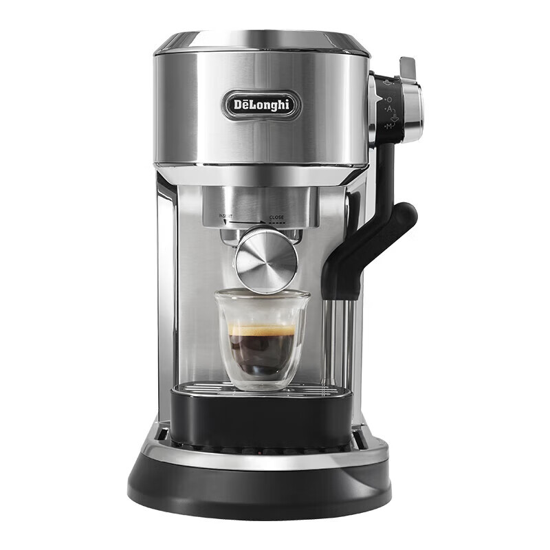 德龙（Delonghi）[新品] delonghi/德龙 EC950.M咖啡机打奶泡家用半自动意式办 银色 标配