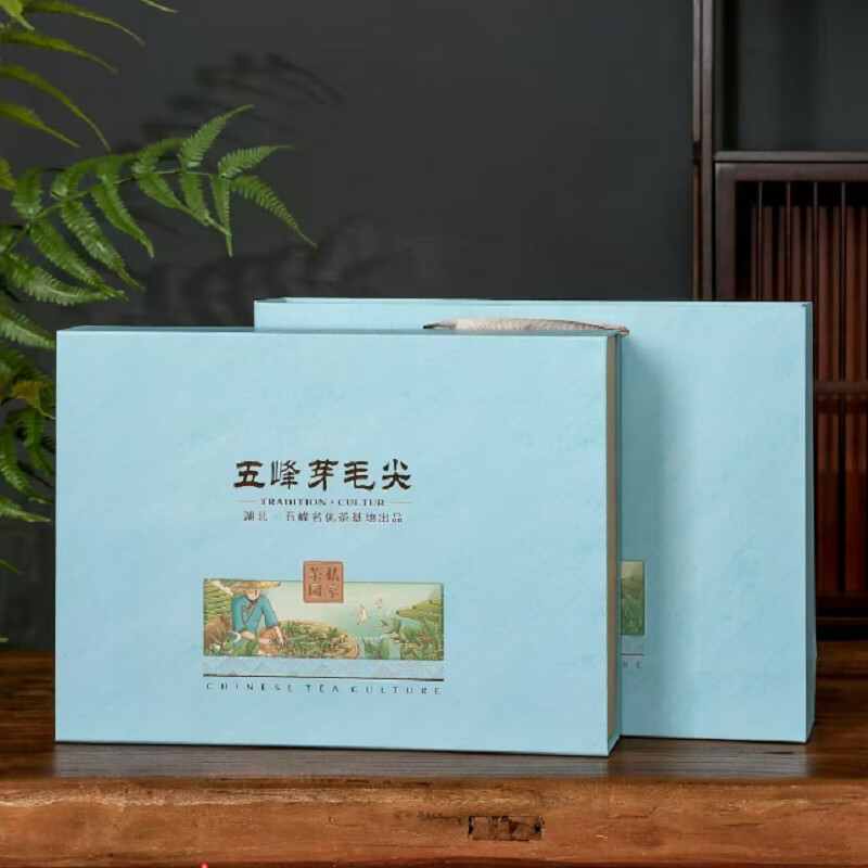 简小禾2025年新茶 五峰毛尖高山嫩芽春茶栗香绿茶散装湖北特产送礼 精装礼盒山水情100g*4盒