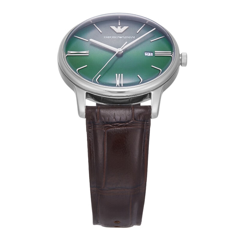 EMPORIO ARMANI官方正品男士手表大表盘石英表商务休闲手表男送生日礼物 绿色AR11672 32mm