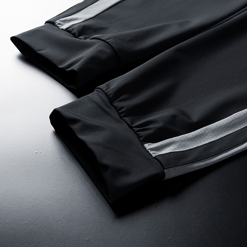 黑鲸裤子男士休闲裤束脚运动裤哈伦收口束脚长裤 黑紫 L