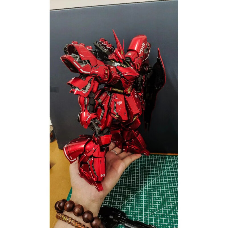 HKDA顺丰现货】大班6631SMG沙扎比电镀卡版LED灯送浮游炮水贴高达模型 6631原色沙扎比水贴头灯浮游炮盾 原配置+7件套+夜光贴