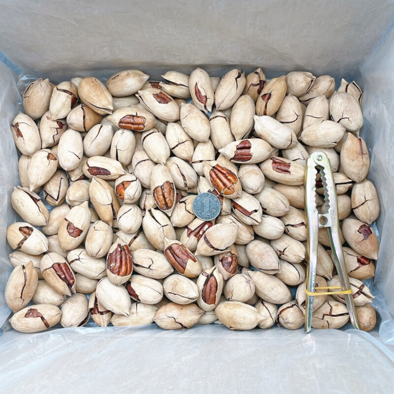 阿力哥碧根果5斤奶油味手剥薄壳炒货坚果零食3斤散装干果年货新 爆壳