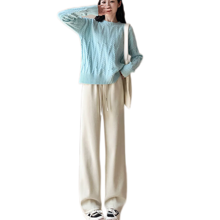 ���ڲ����������������п�Ů2024���ﶬ���¿������֯���ȿ�С���ӿ��ɵ�о��ֱͲ�� ̿��ɫ-�ӳ��������ᱡ� 2XL���ʺ�136-150�