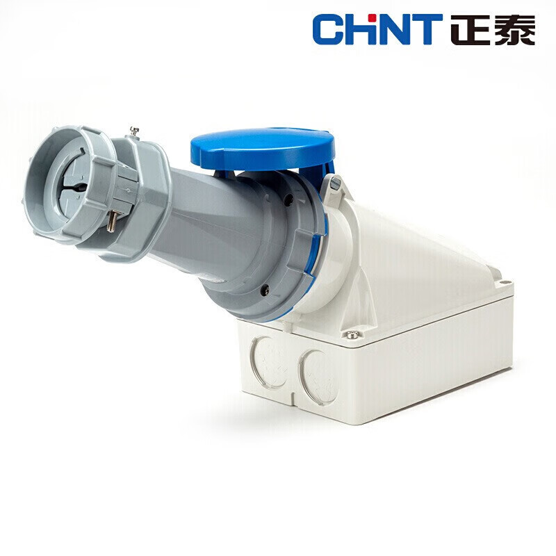 正泰（CHNT）航空插头IP44工业插座3 4 5芯 63a 公母对接连接器防水380V 三芯63A插头+三芯63A明装插座