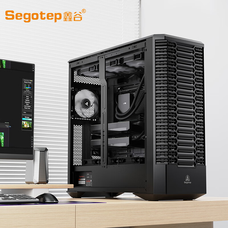 鑫谷（segotep）探云WS1 Ultra双路服务器机箱AI本地部署工作站企业台式机电脑机箱全塔EATX多硬盘nas机箱 探云WS1 Ultra 单机箱