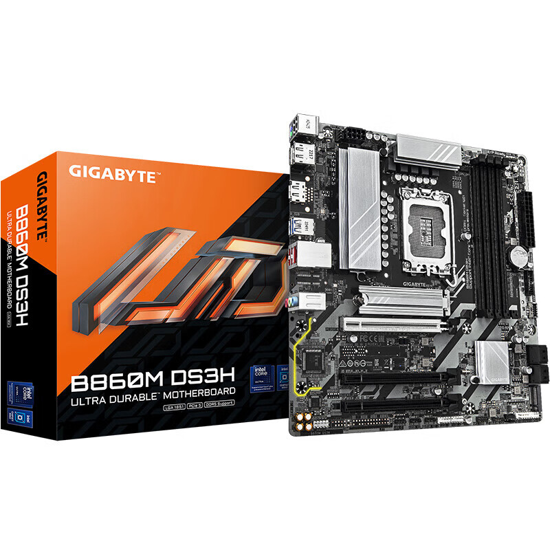 技嘉【6期免息】B860M D3HP/ B860M DS3H/B860M-H/B860 超耐久主板支持 CPU 285K/265K/265KF B860M DS3H