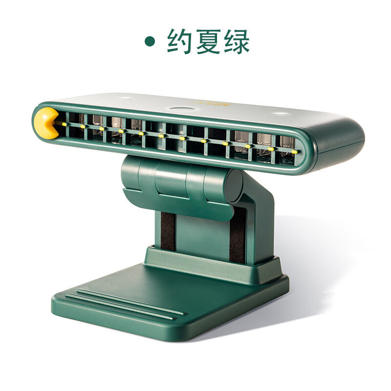 YWZR掛屏風(fēng)扇usb桌面小風(fēng)扇制冷神器大風(fēng)力背夾式超桌上屏幕 S14屏幕風(fēng)扇【充電】-綠色_掛屏