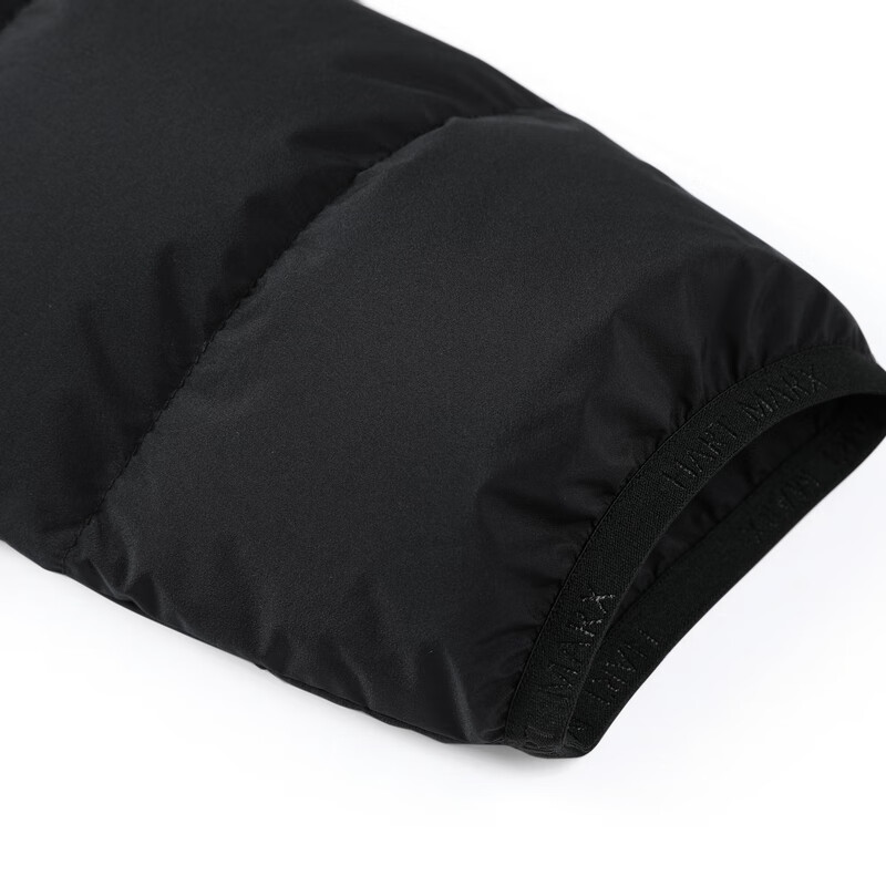 哈特马克斯防钻绒85%白鹅绒轻薄弹力锁温防风保暖羽绒马甲 耀岩黑 L