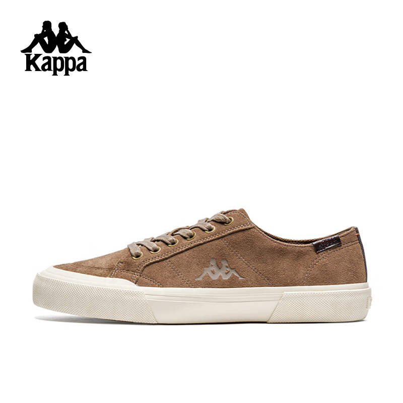 卡帕(Kappa)男鞋休閑鞋男款2024秋季新款潮流百搭平底帆布鞋子男士板鞋 栗棕色 39