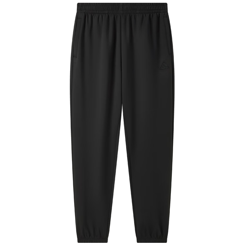 匹克针织运动裤男夏季跑步针织长裤休闲裤运动服男直筒裤束脚裤子 【春夏针织束脚裤3250】黑色 L (175)